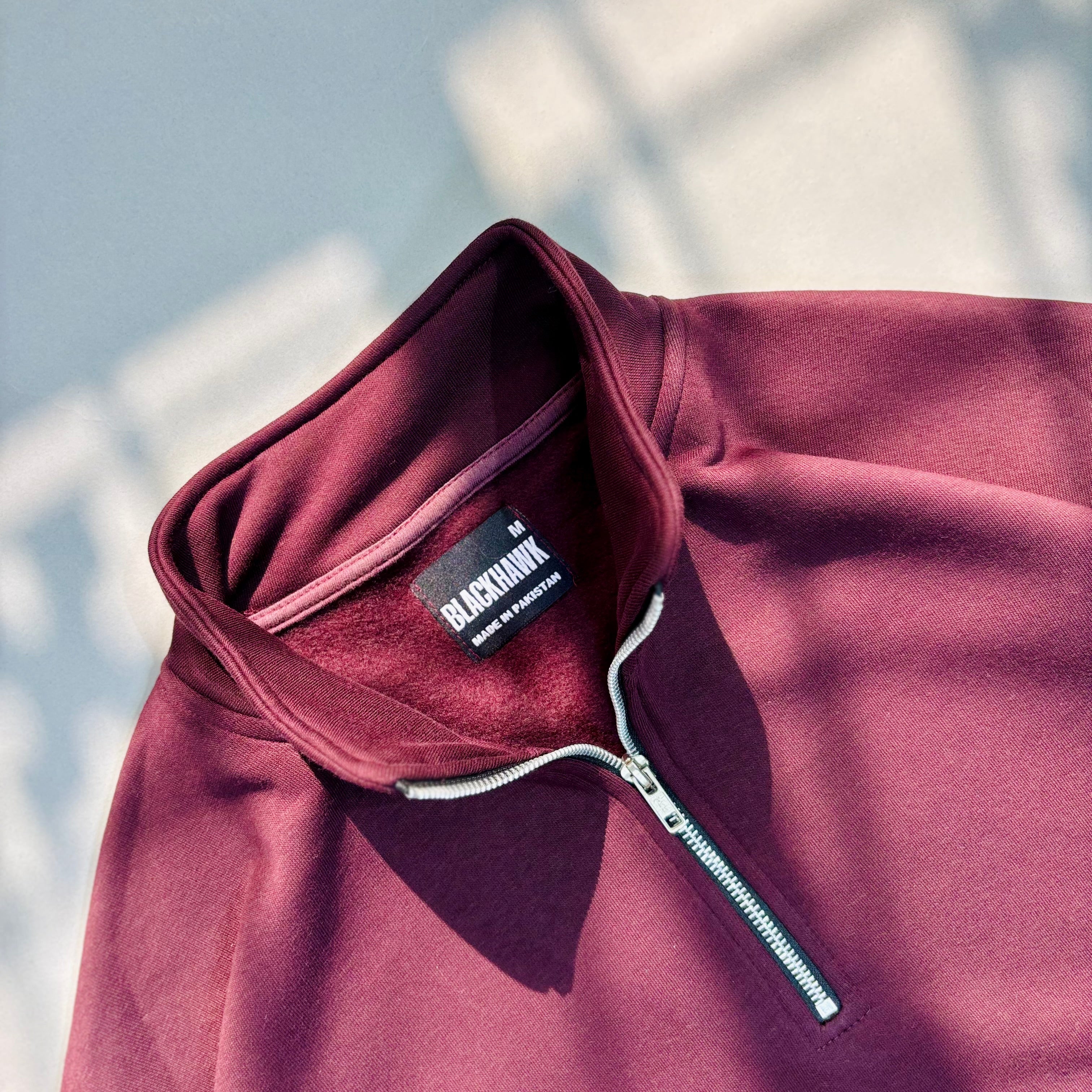 MAROON QUARTER ZIPPER