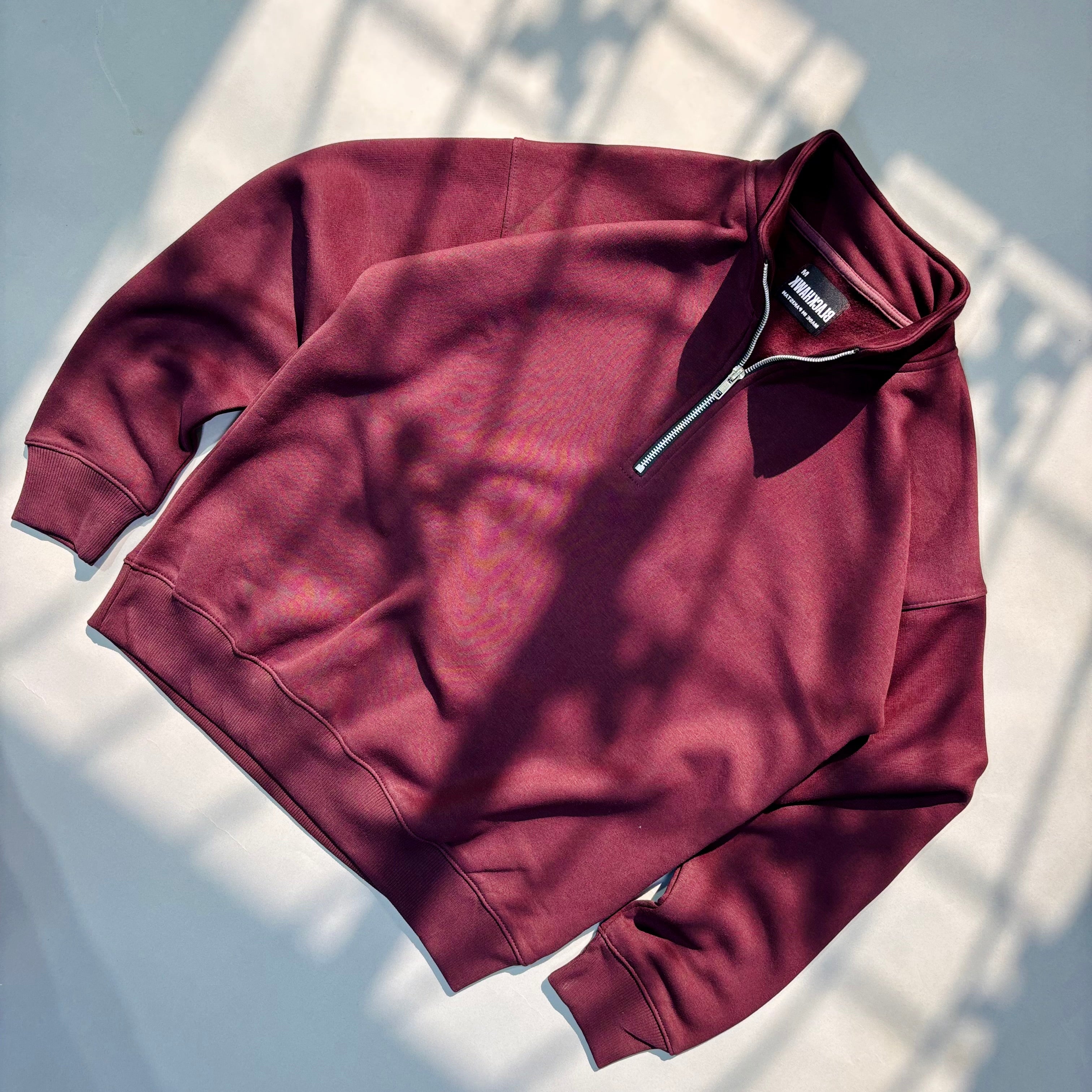 MAROON QUARTER ZIPPER