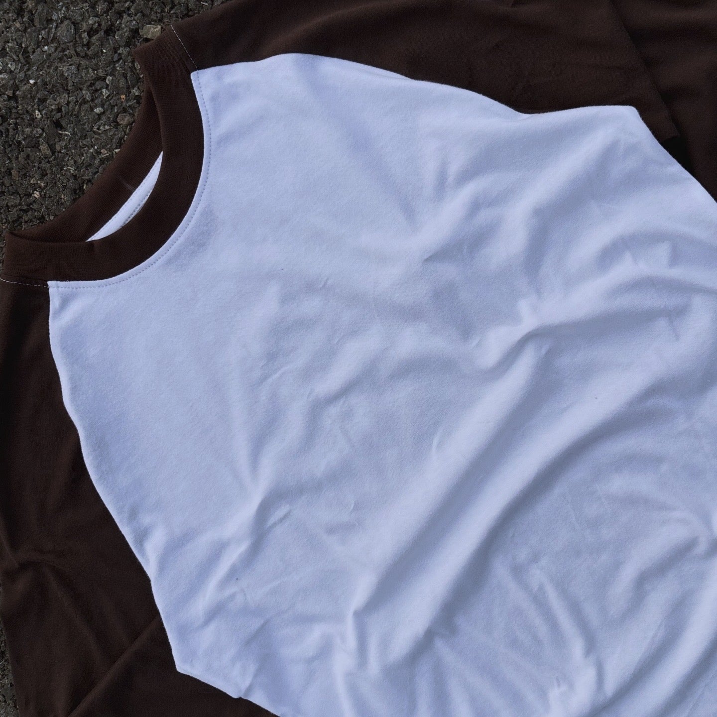 BROWN & WHITE RAGLAN FULL SLEEVE T-SHIRT