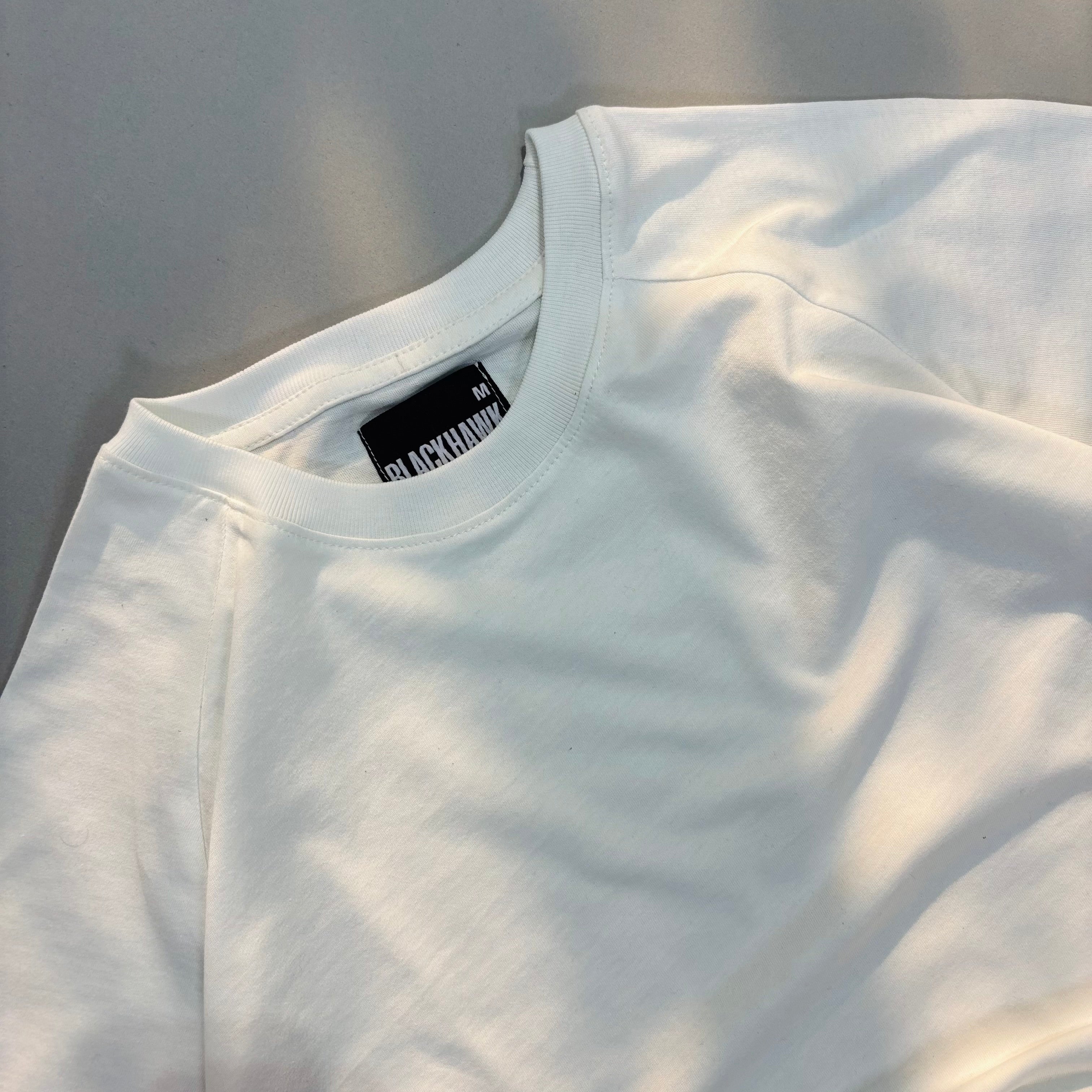WHITE RAGLAN SLIM FIT T-SHIRT