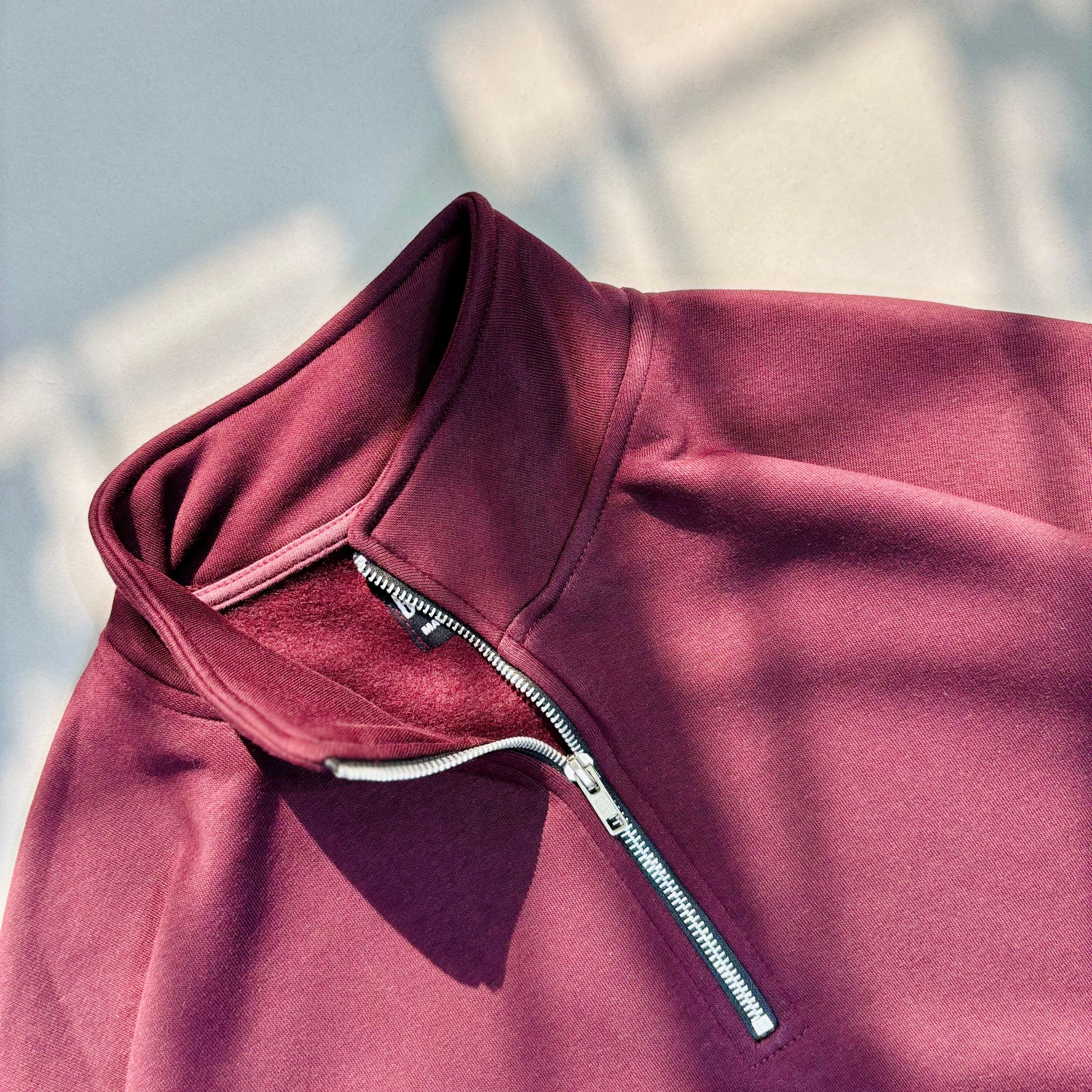 MAROON QUARTER ZIPPER