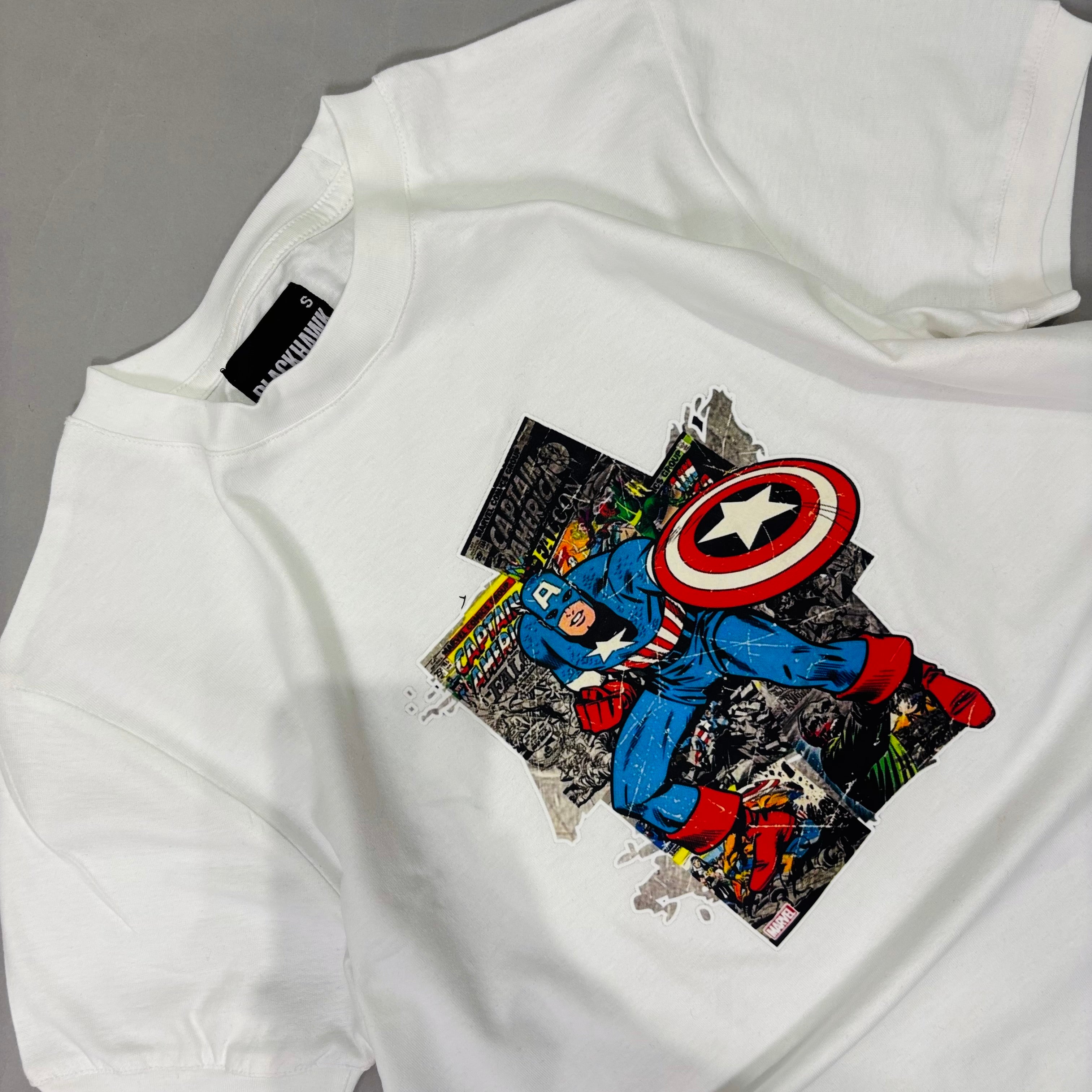 CAPTAIN AMERICA RINGER T-SHIRT