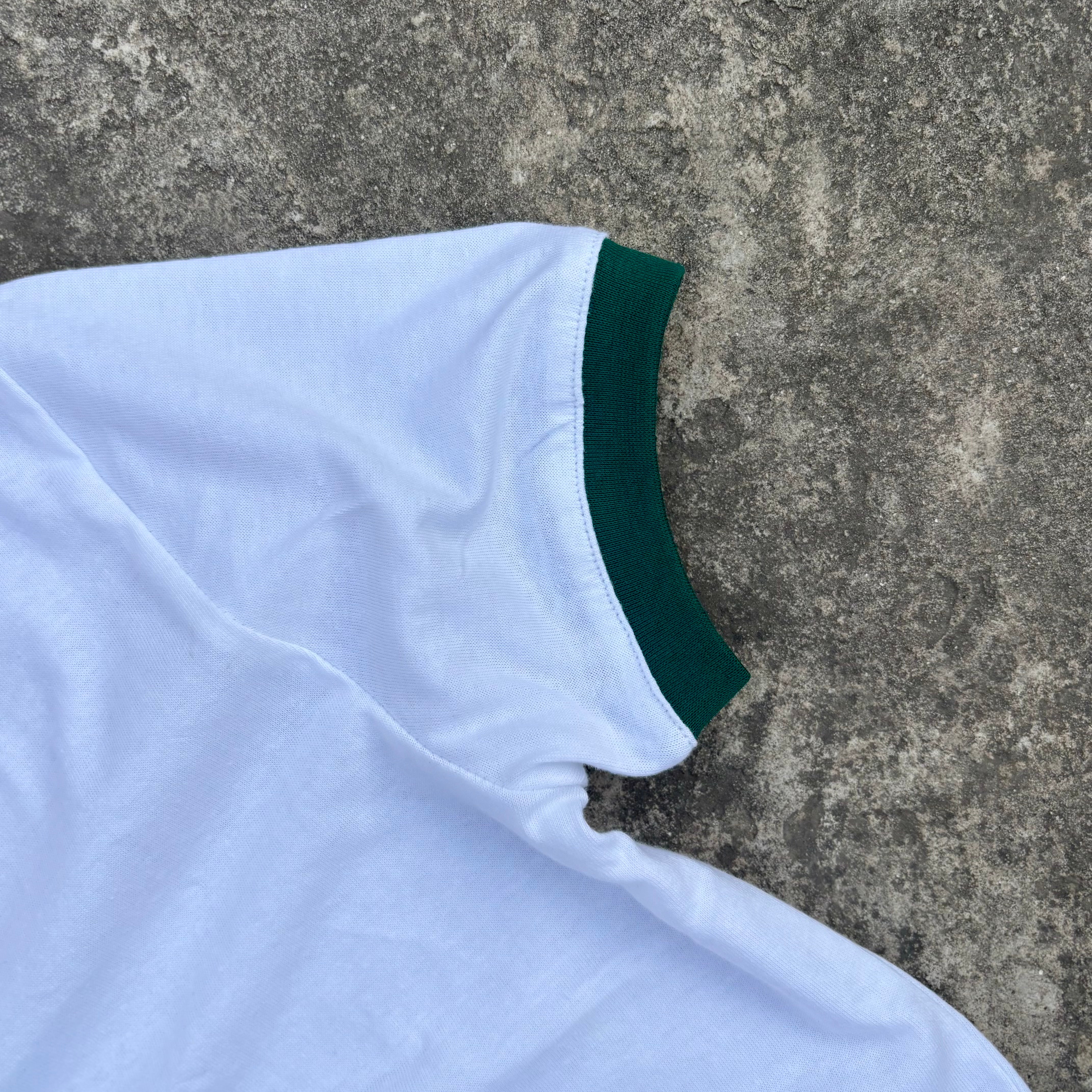 GREEN/WHITE RINGER T-SHIRT