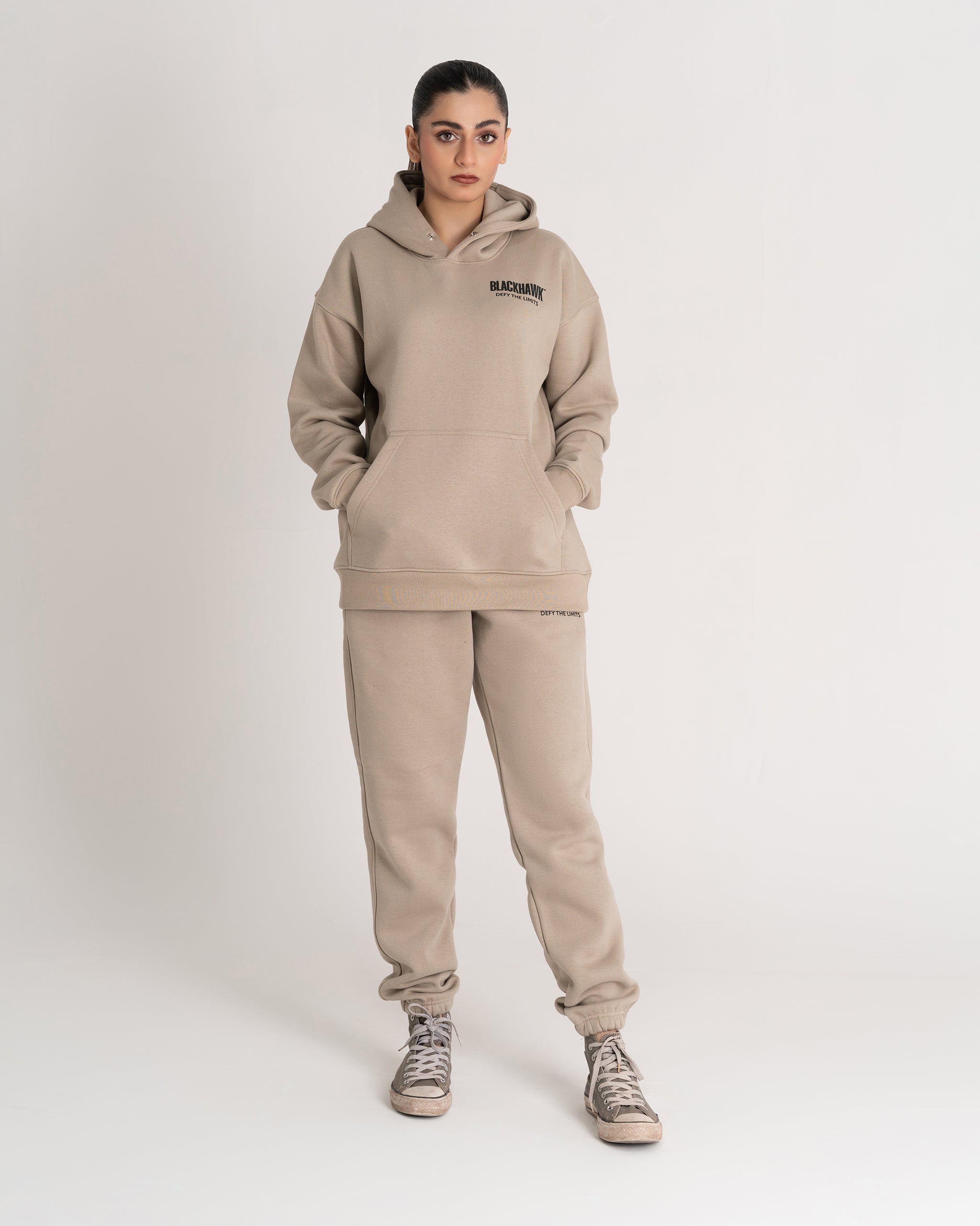 TAN CO-ORD SET HOODIE / TRACKPANT