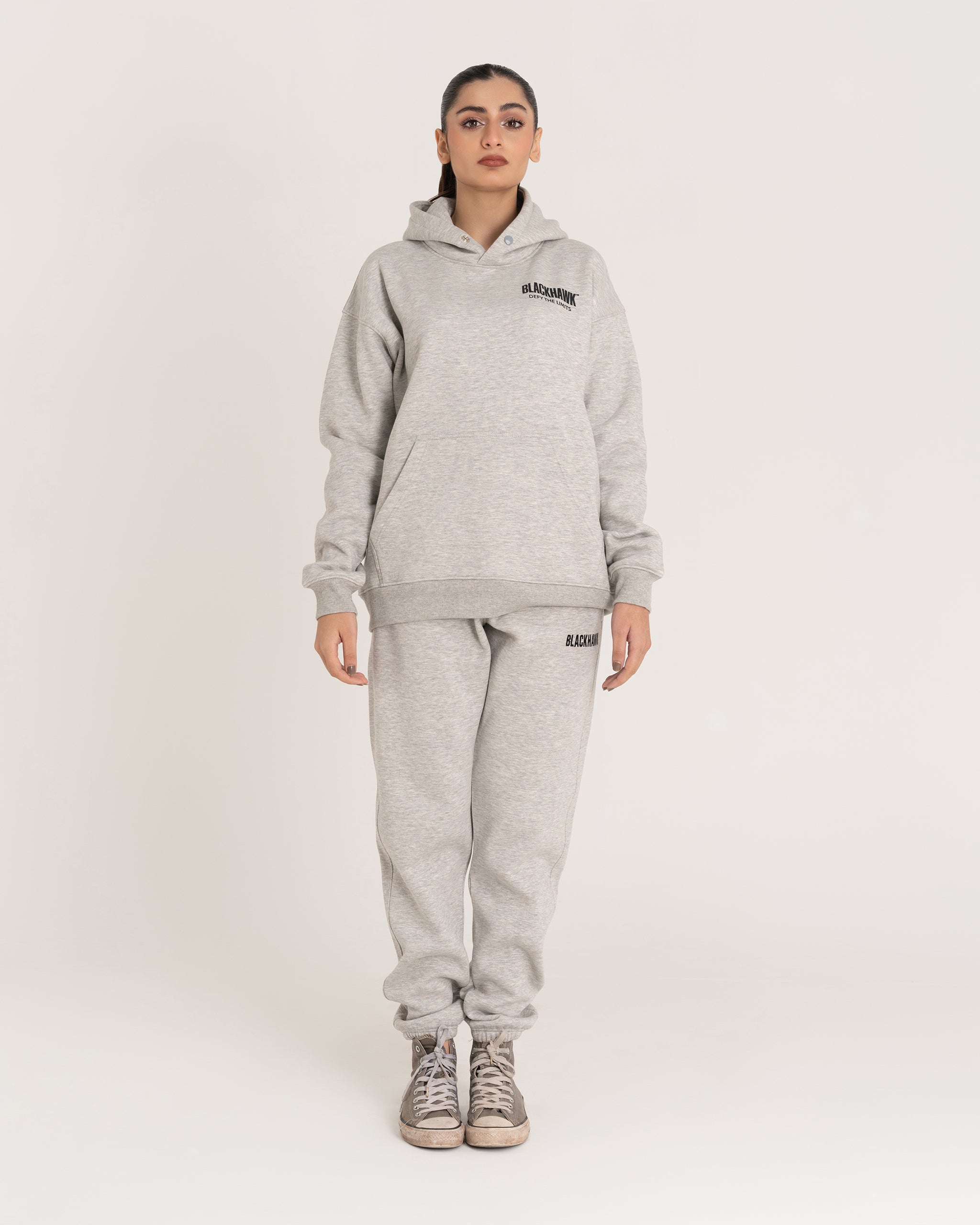 HEATHER GREY DEFY THE LIMITS HOODIE
