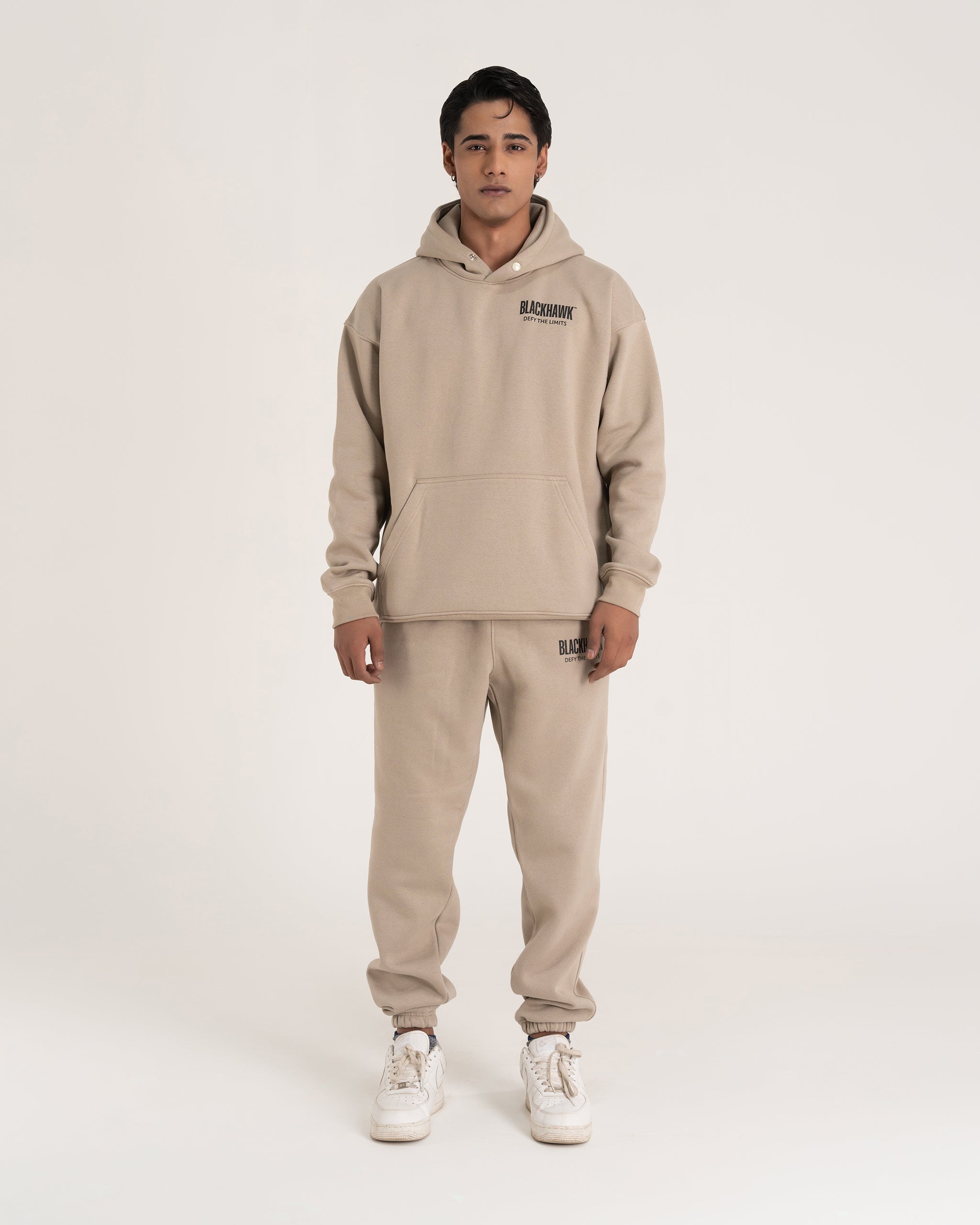 TAN RIB TRACK-PANT