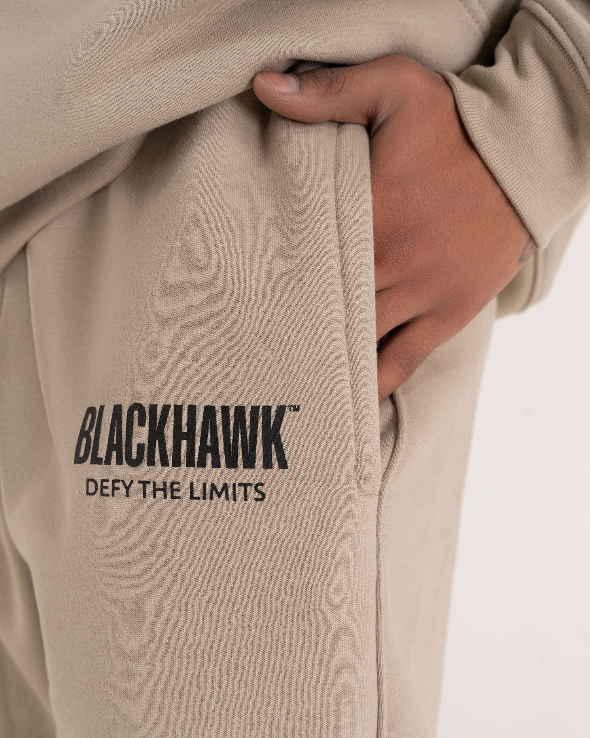 TAN RIB TRACK-PANT