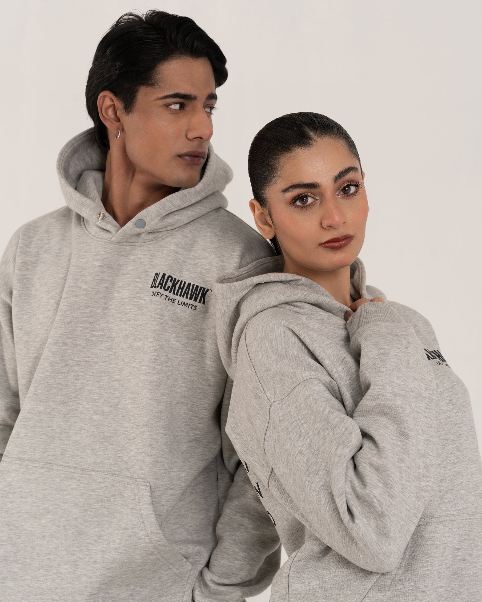 HEATHER GREY DEFY THE LIMITS HOODIE