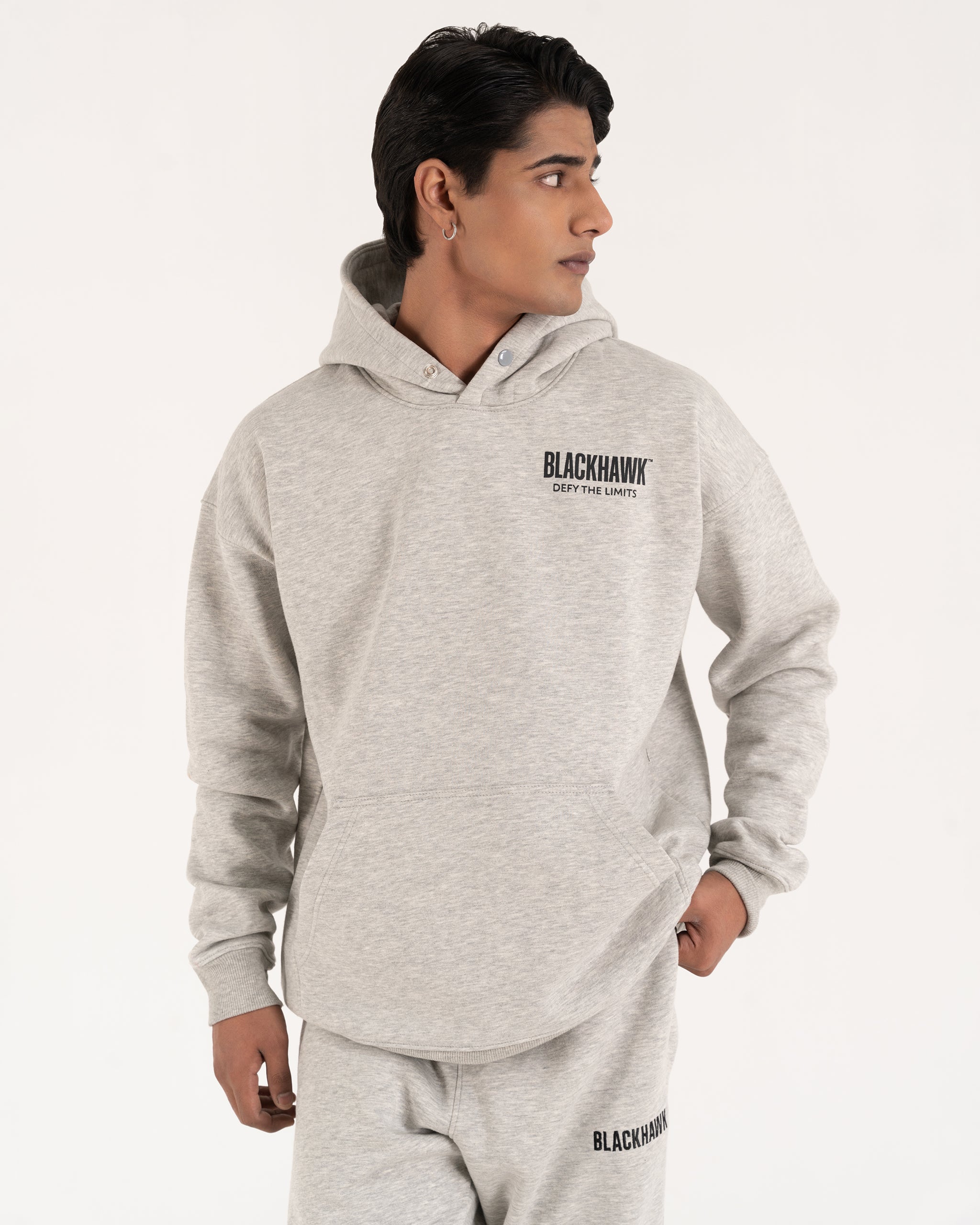 HEATHER GREY DEFY THE LIMITS HOODIE