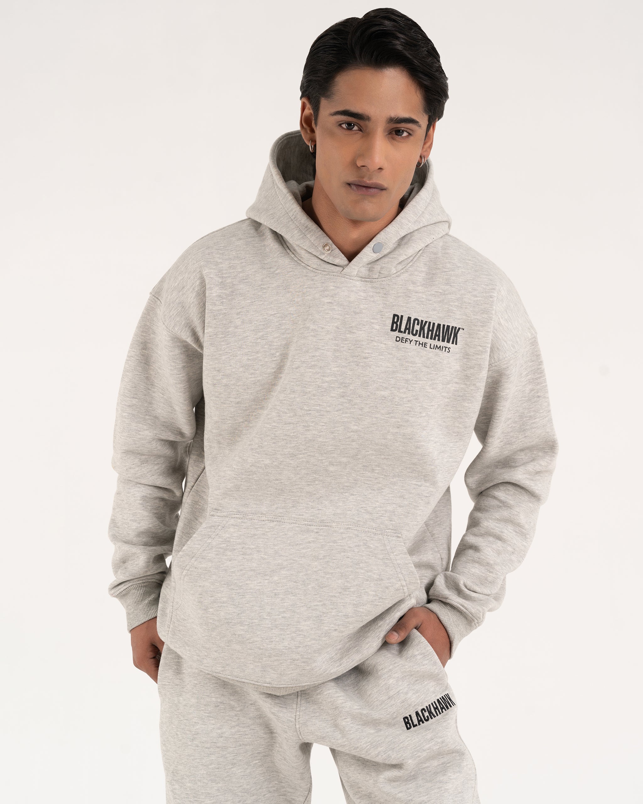 HEATHER GREY DEFY THE LIMITS HOODIE