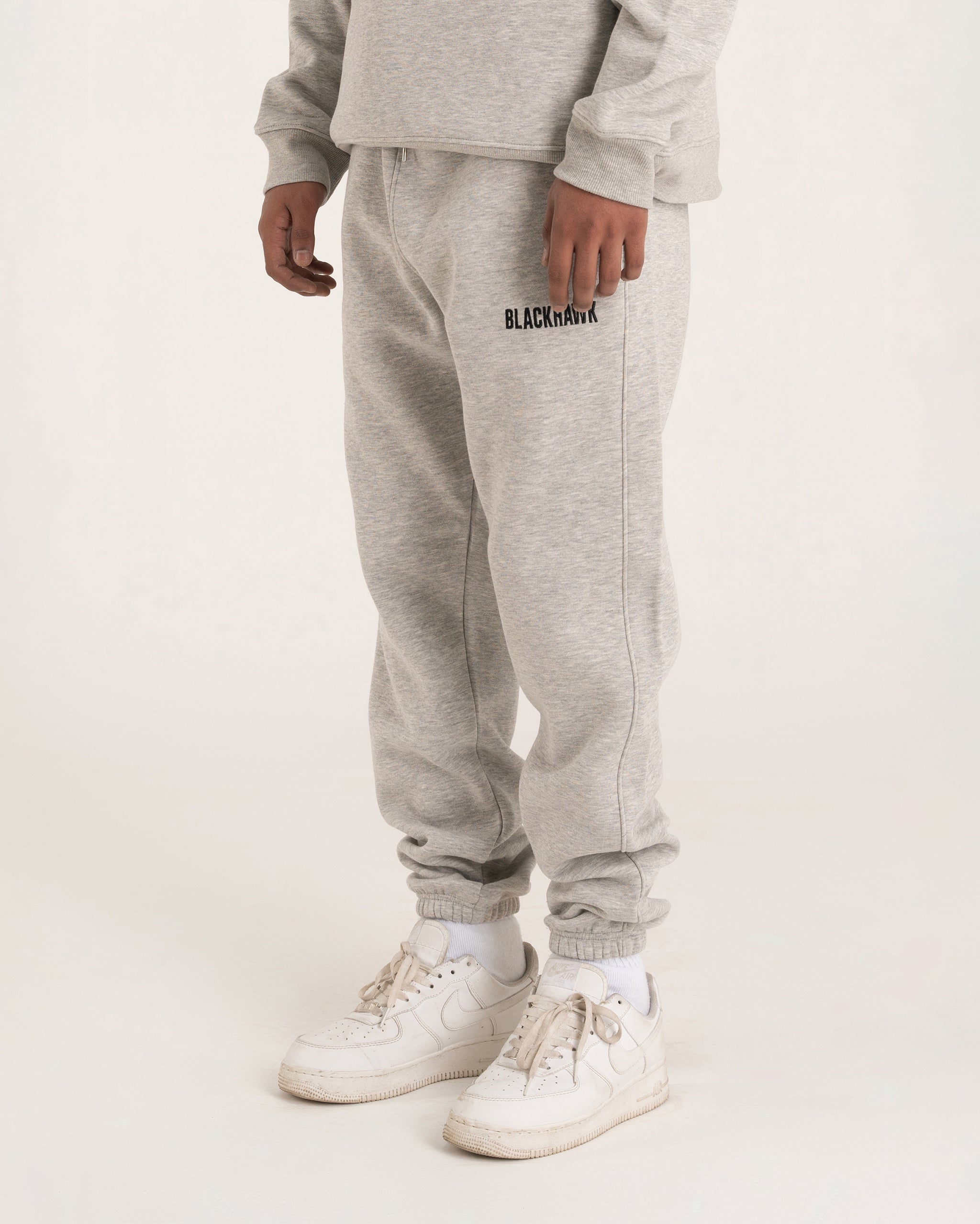 HEATHER GREY RIB TRACK-PANT