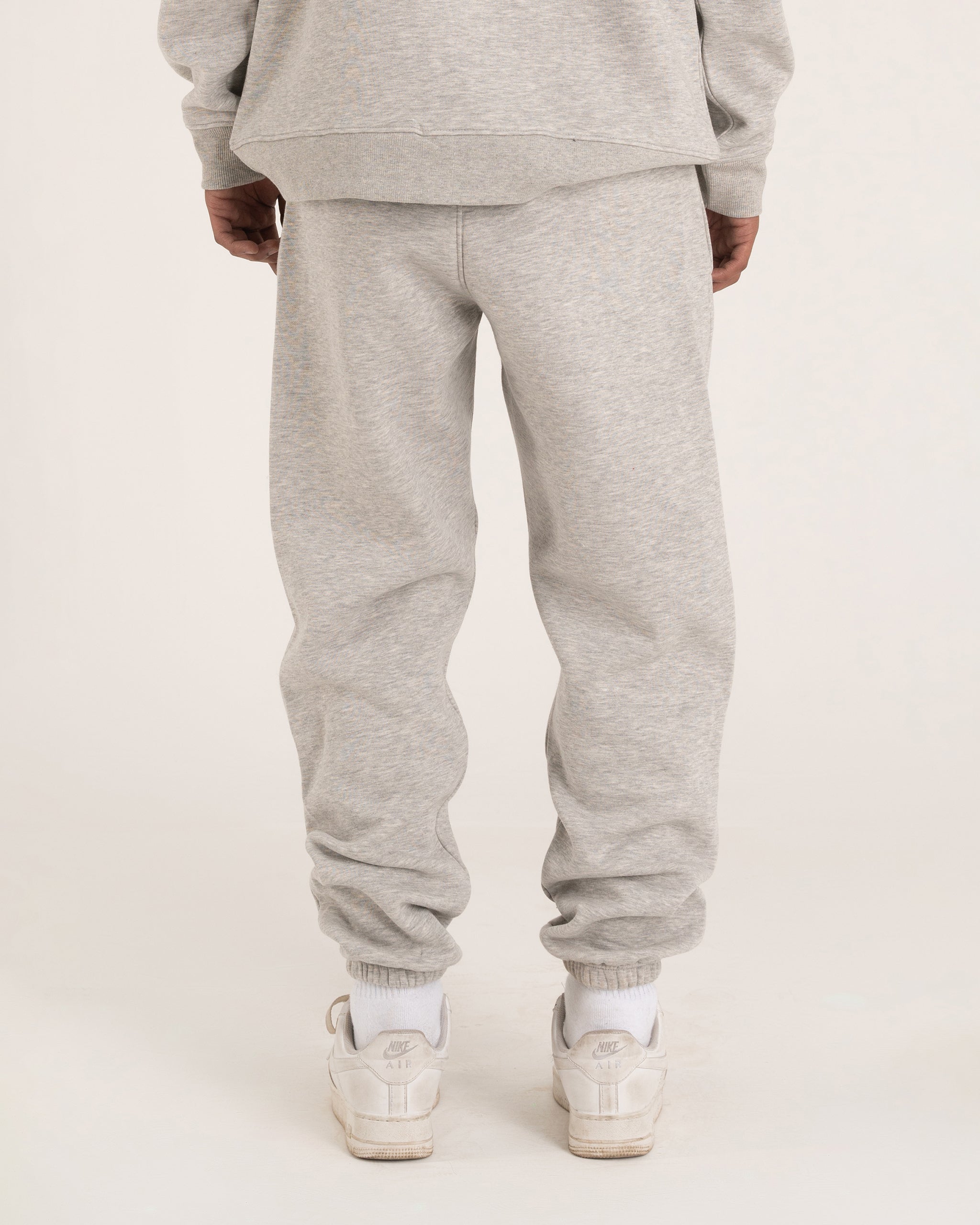 HEATHER GREY RIB TRACK-PANT