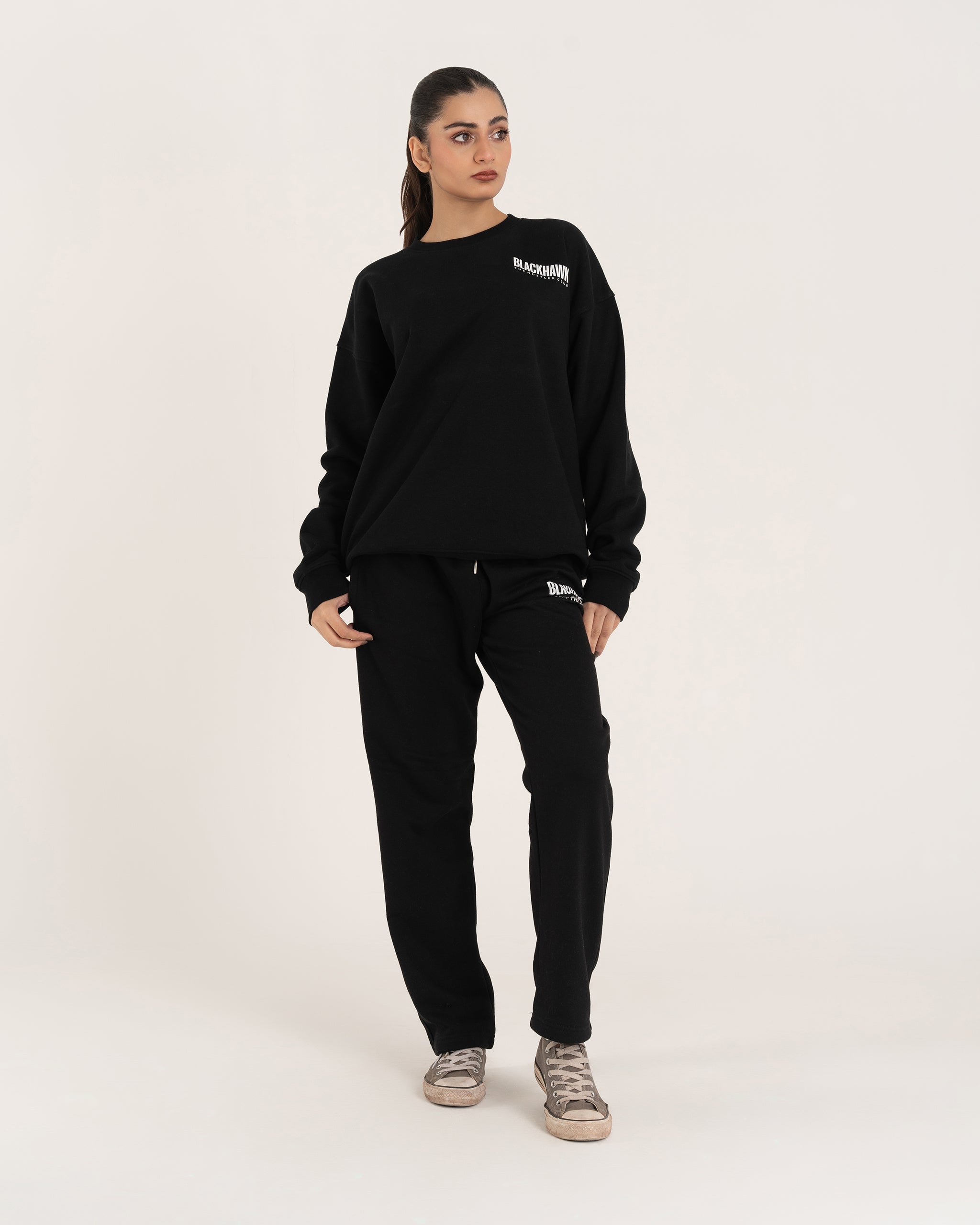 BLACK HUSTLER CLUB SWEATSHIRT