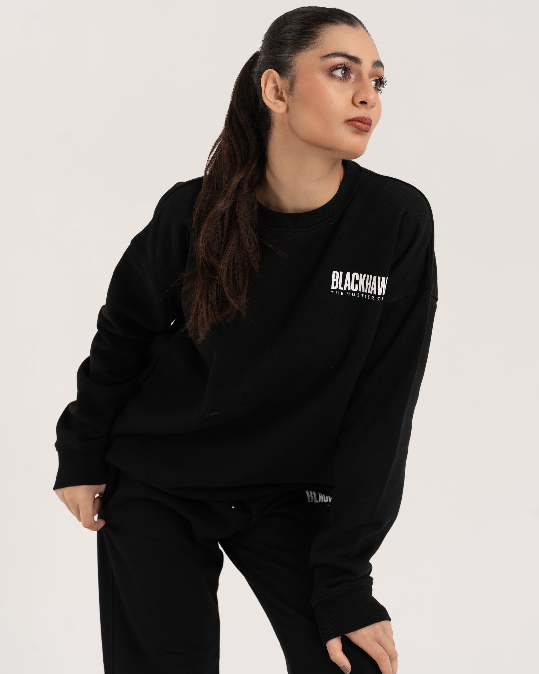 BLACK HUSTLER CLUB SWEATSHIRT