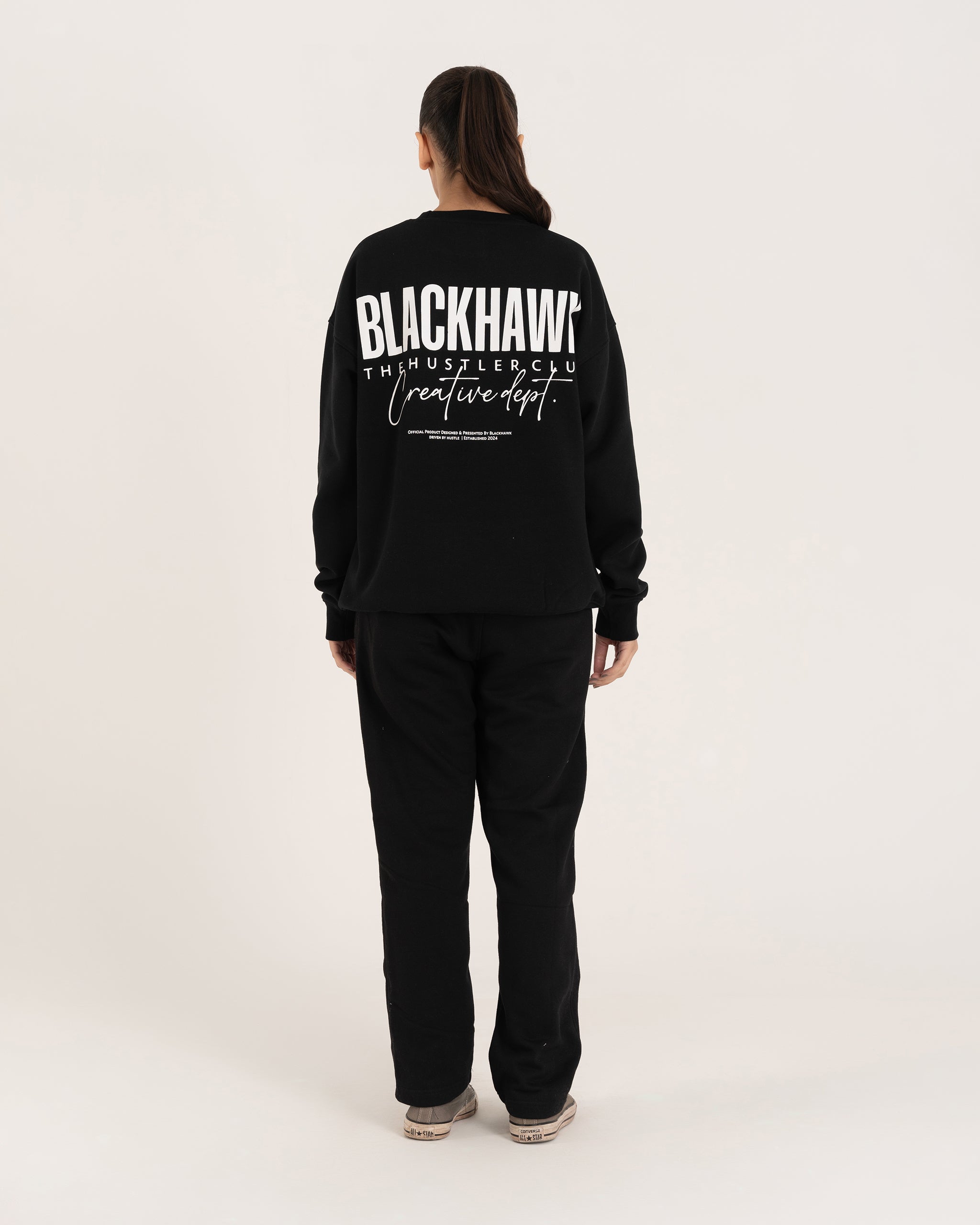 BLACK HUSTLER CLUB SWEATSHIRT