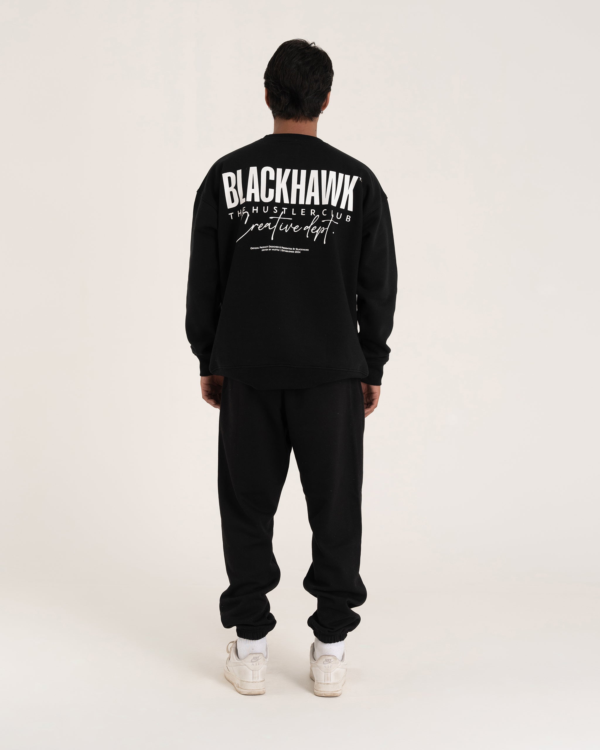 BLACK HUSTLER CLUB SWEATSHIRT