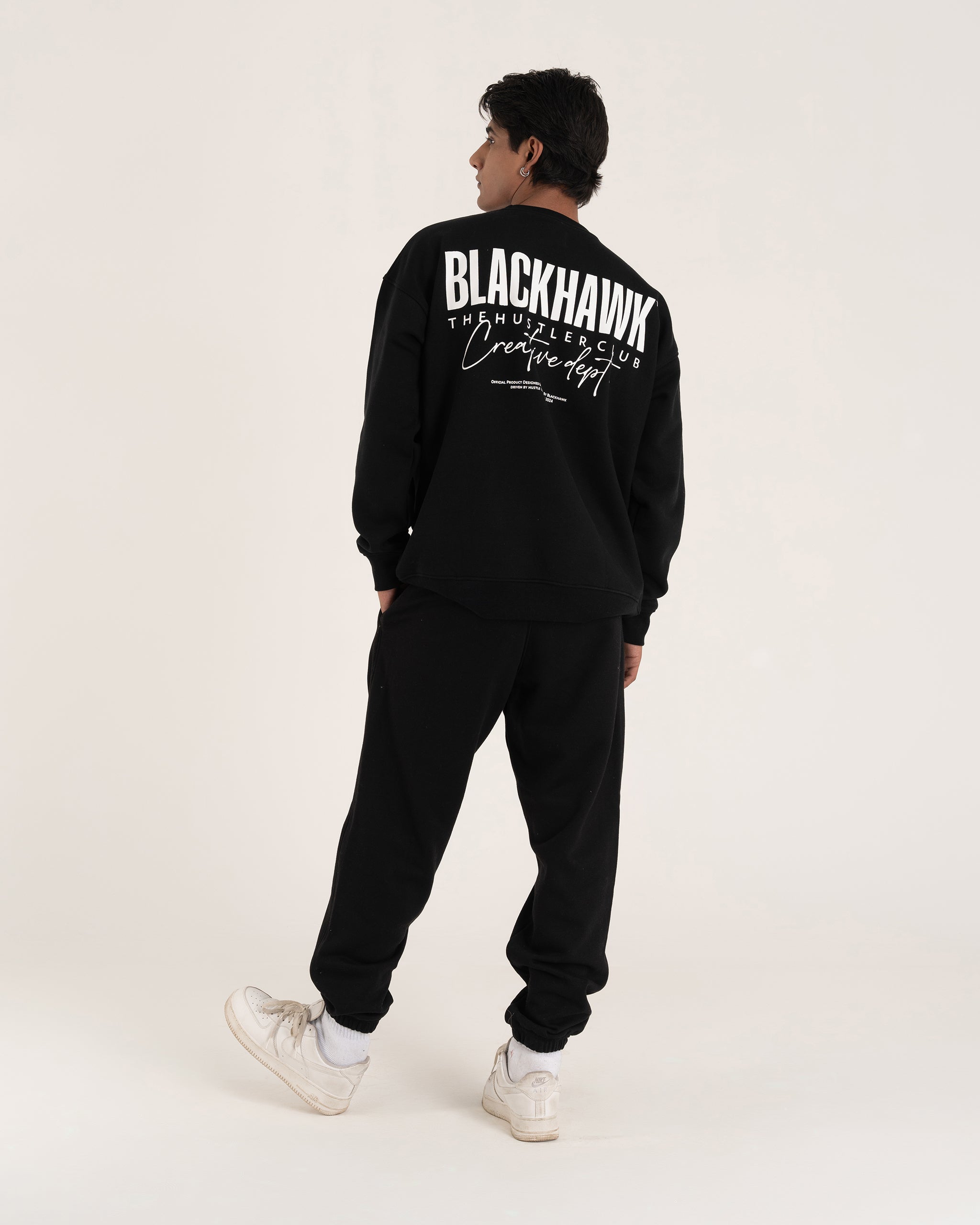 BLACK HUSTLER CLUB SWEATSHIRT