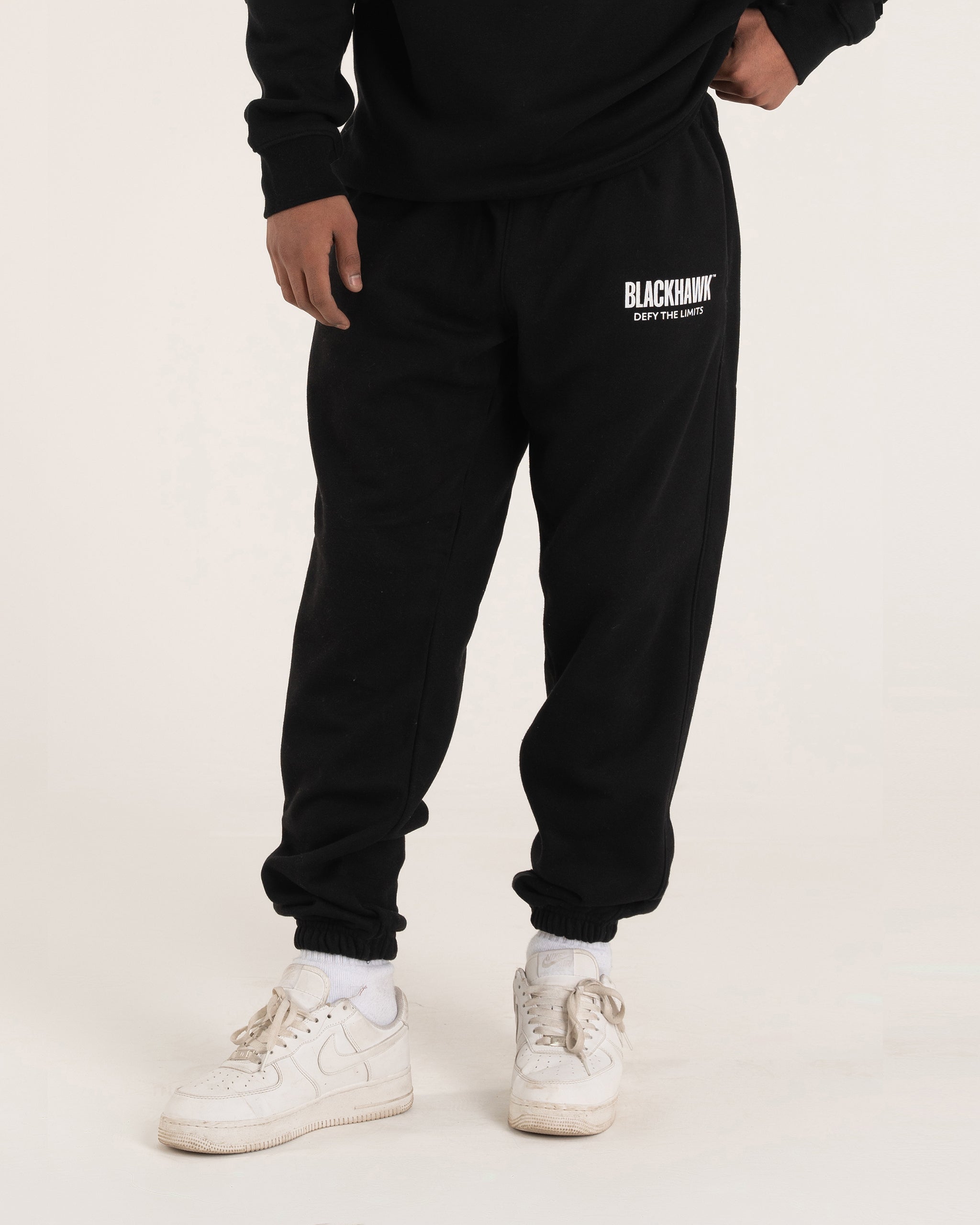 BLACK RIB TRACK-PANT
