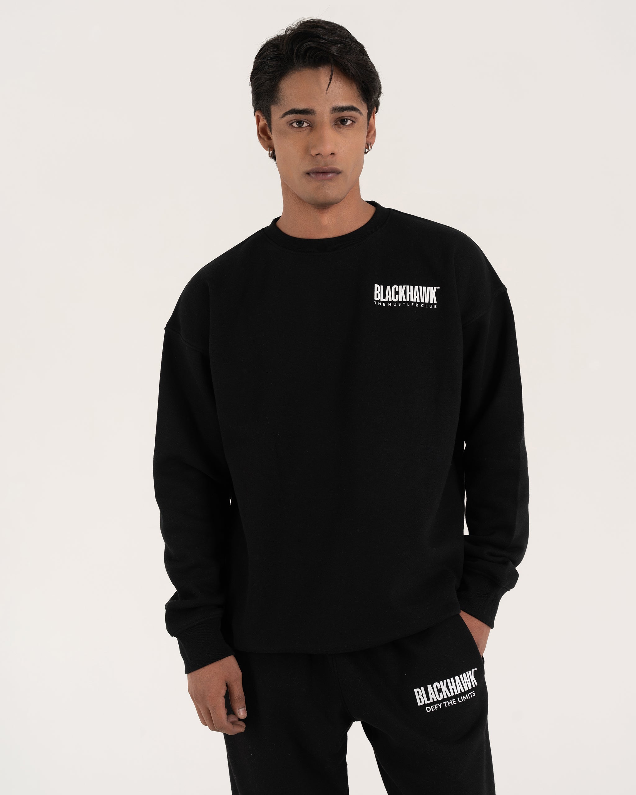 BLACK HUSTLER CLUB SWEATSHIRT