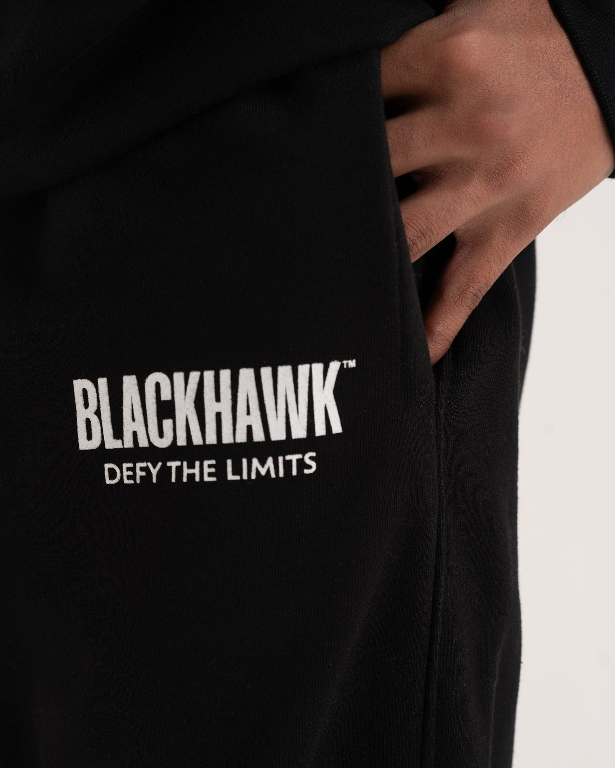 BLACK RIB TRACK-PANT