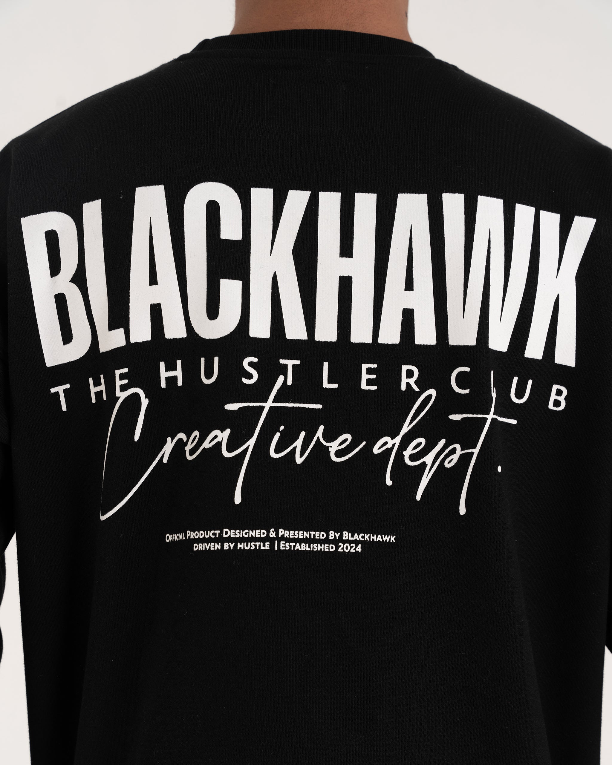 BLACK HUSTLER CLUB SWEATSHIRT