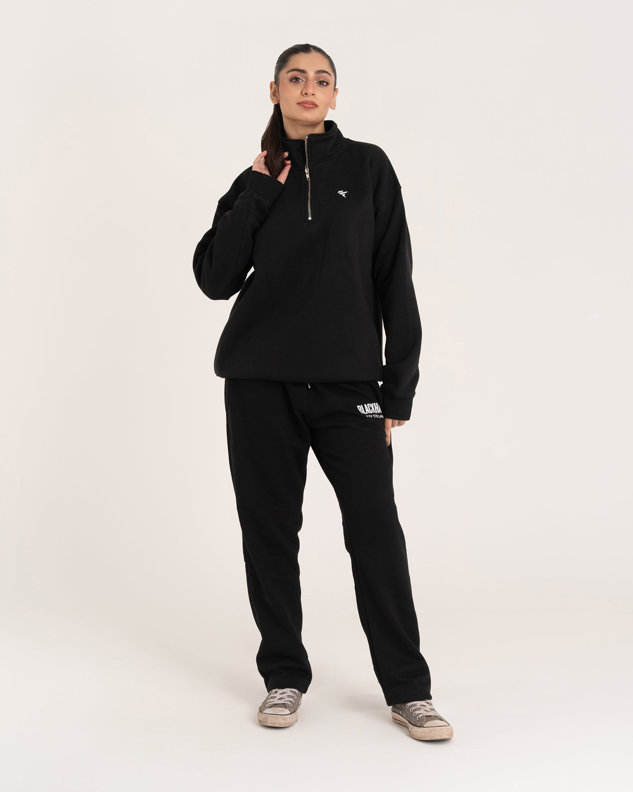 BLACK QUARTER ZIPPER