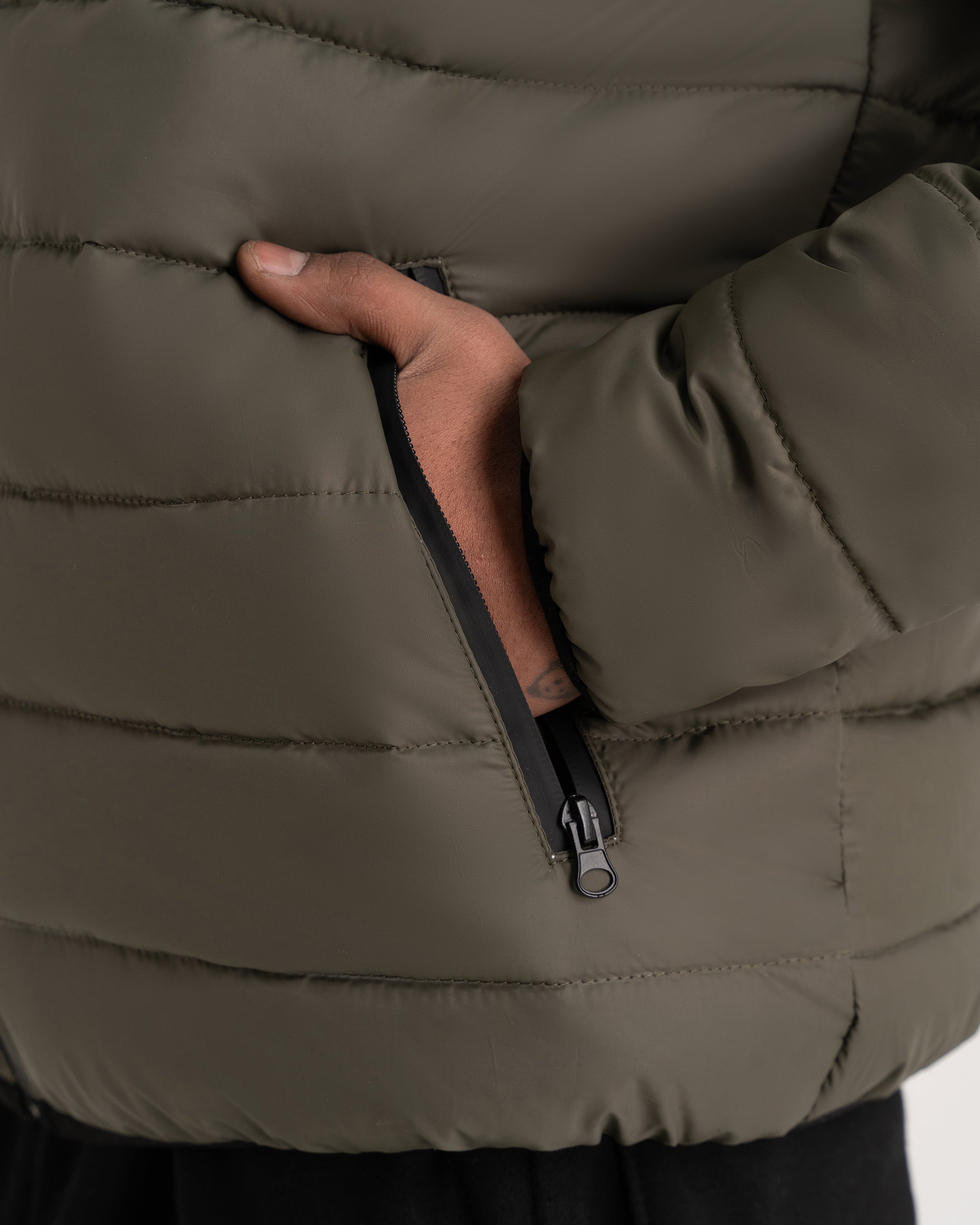 OLIVE PUFFER JACKET