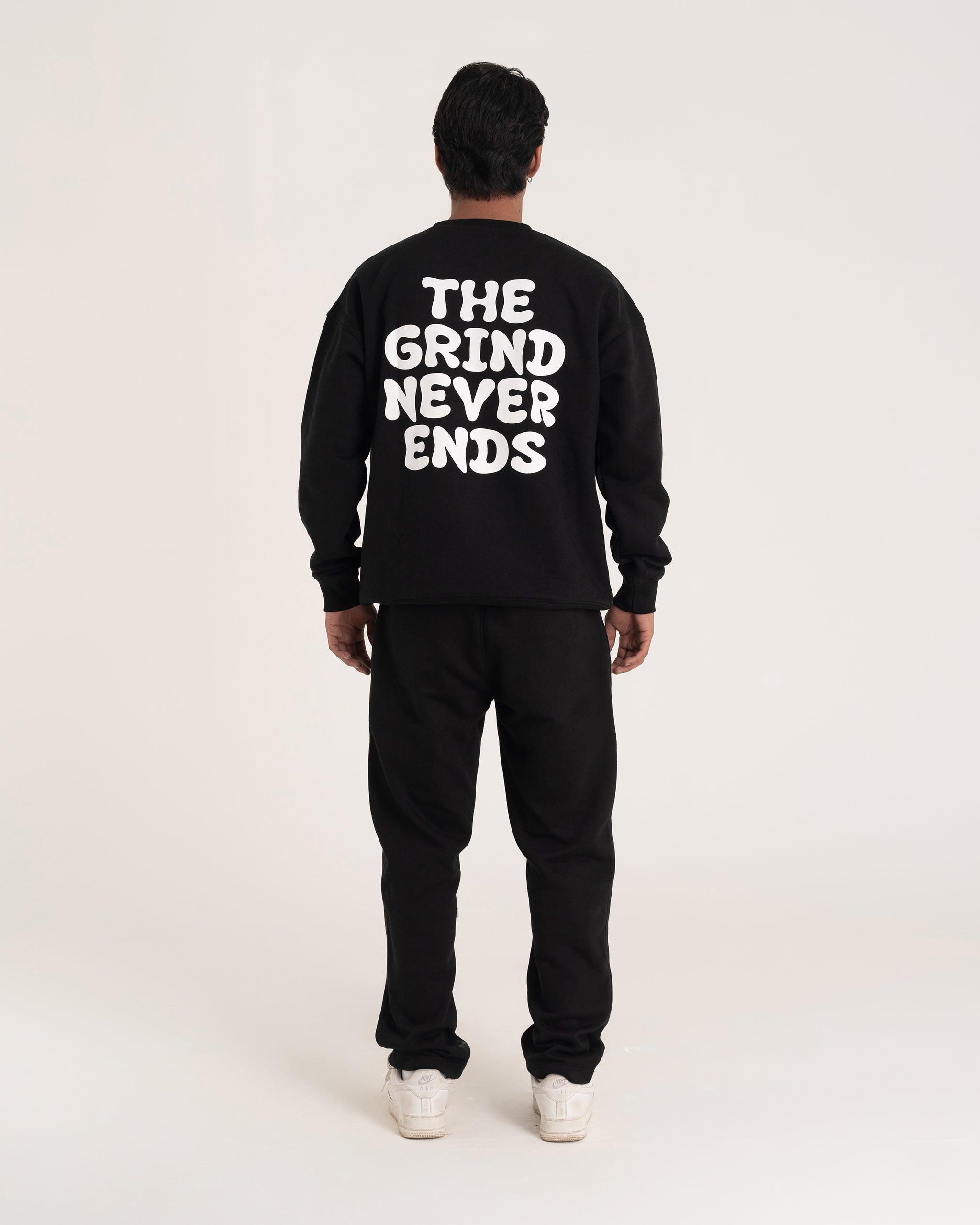 BLACK THE GRIND NEVER ENDS SWEATSHIRT