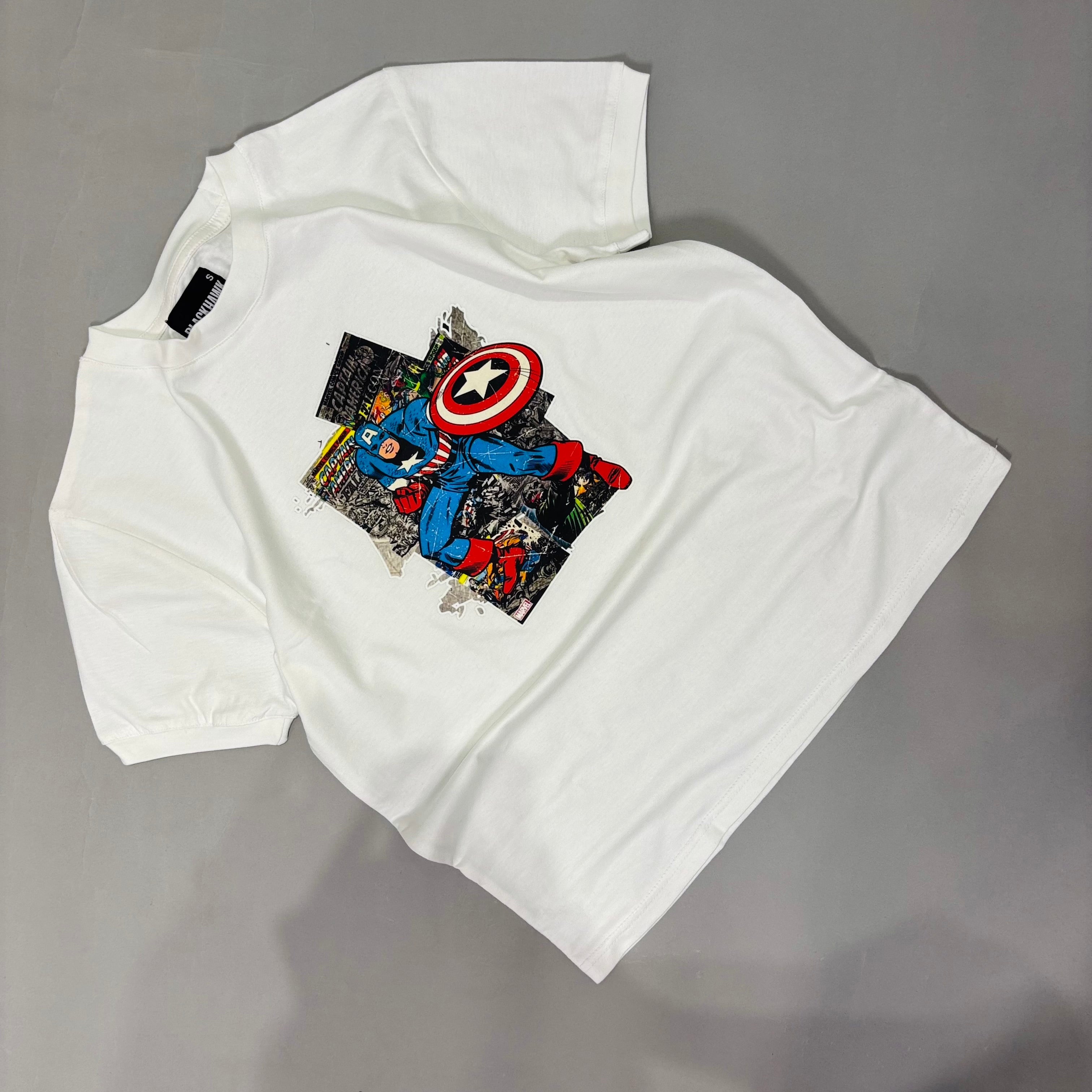 CAPTAIN AMERICA RINGER T-SHIRT