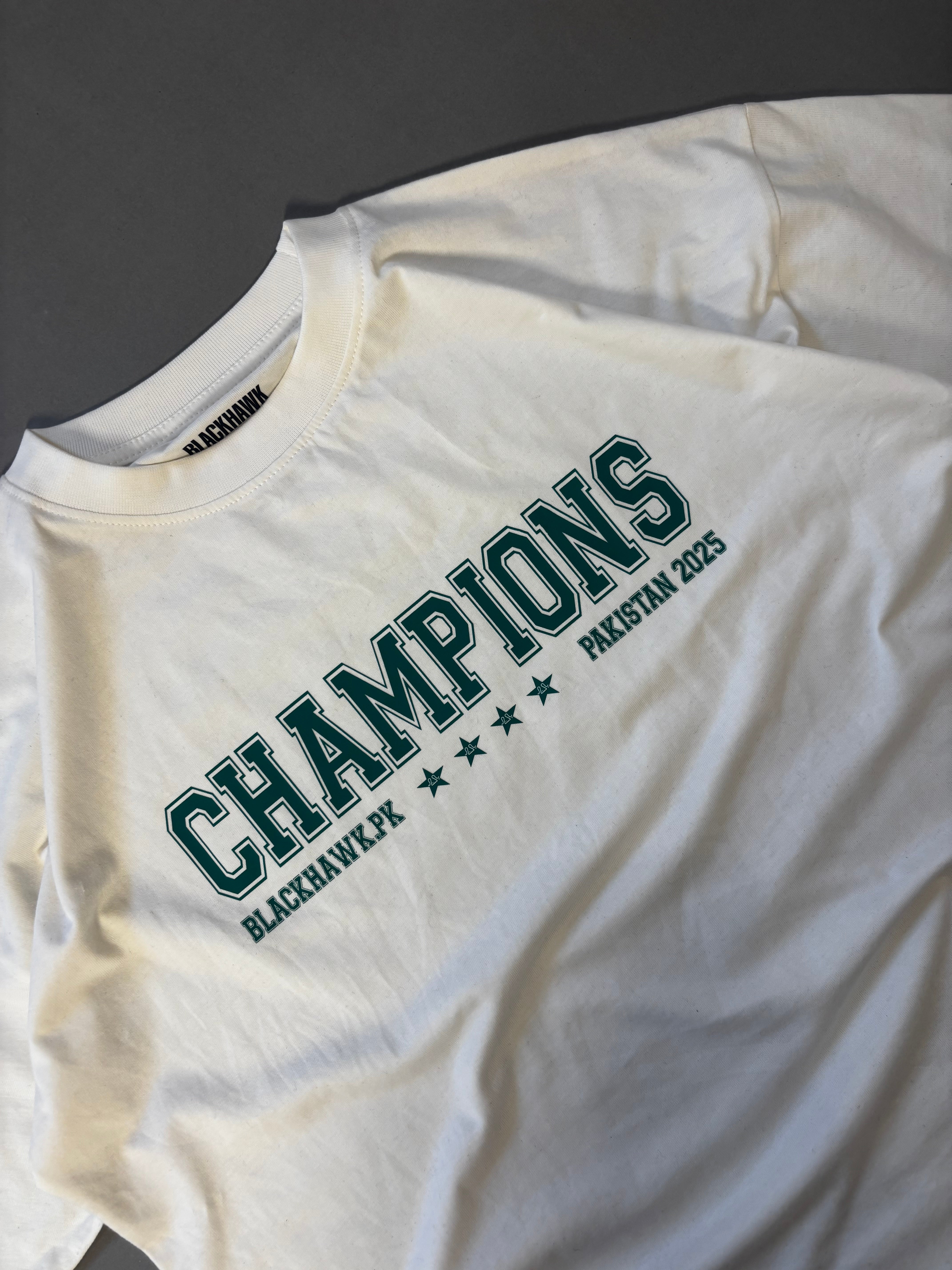 CHAMPIONS OFF WHITE T-SHIRT – BLACKHAWK