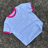 PINK/WHITE RINGER T-SHIRT