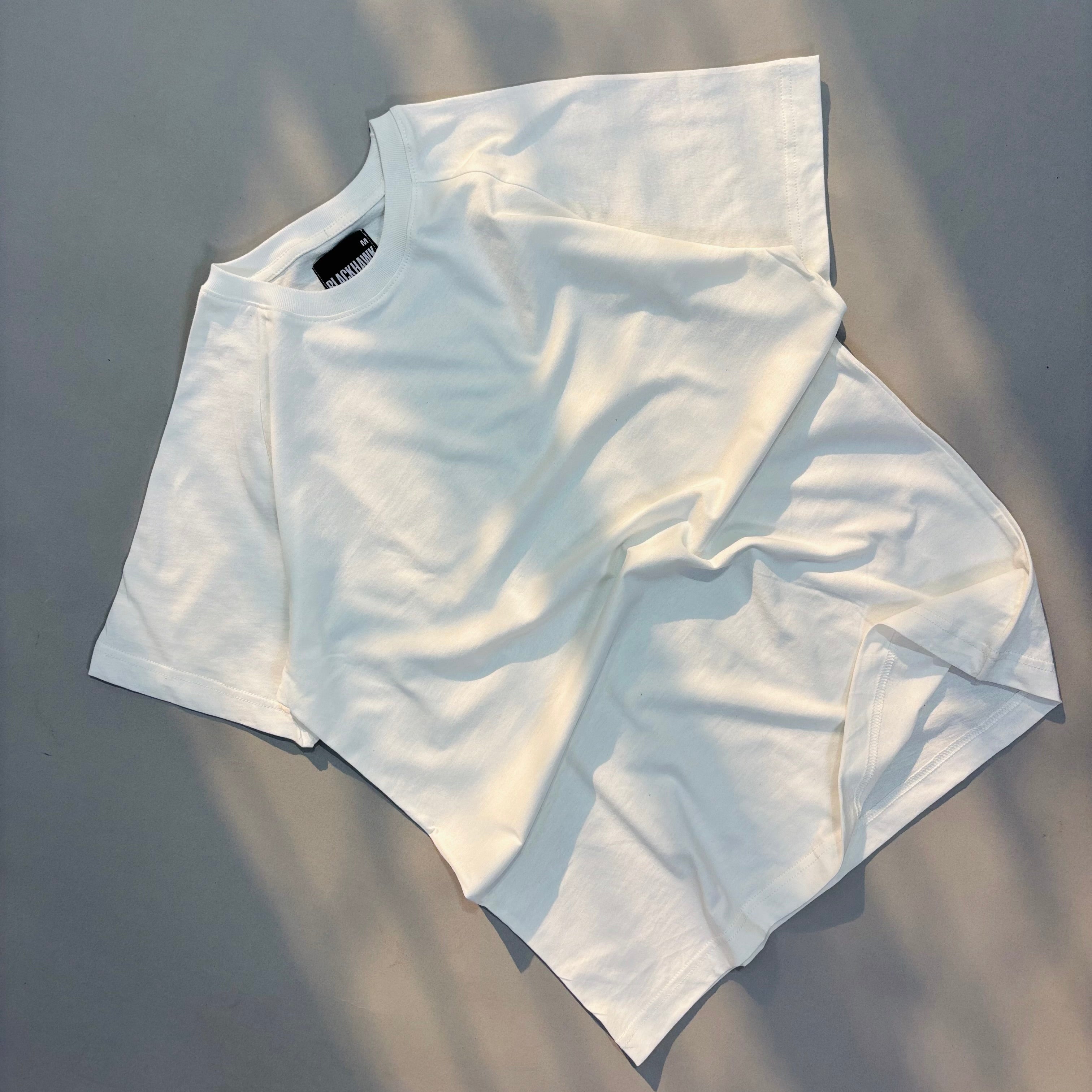 WHITE RAGLAN SLIM FIT T-SHIRT