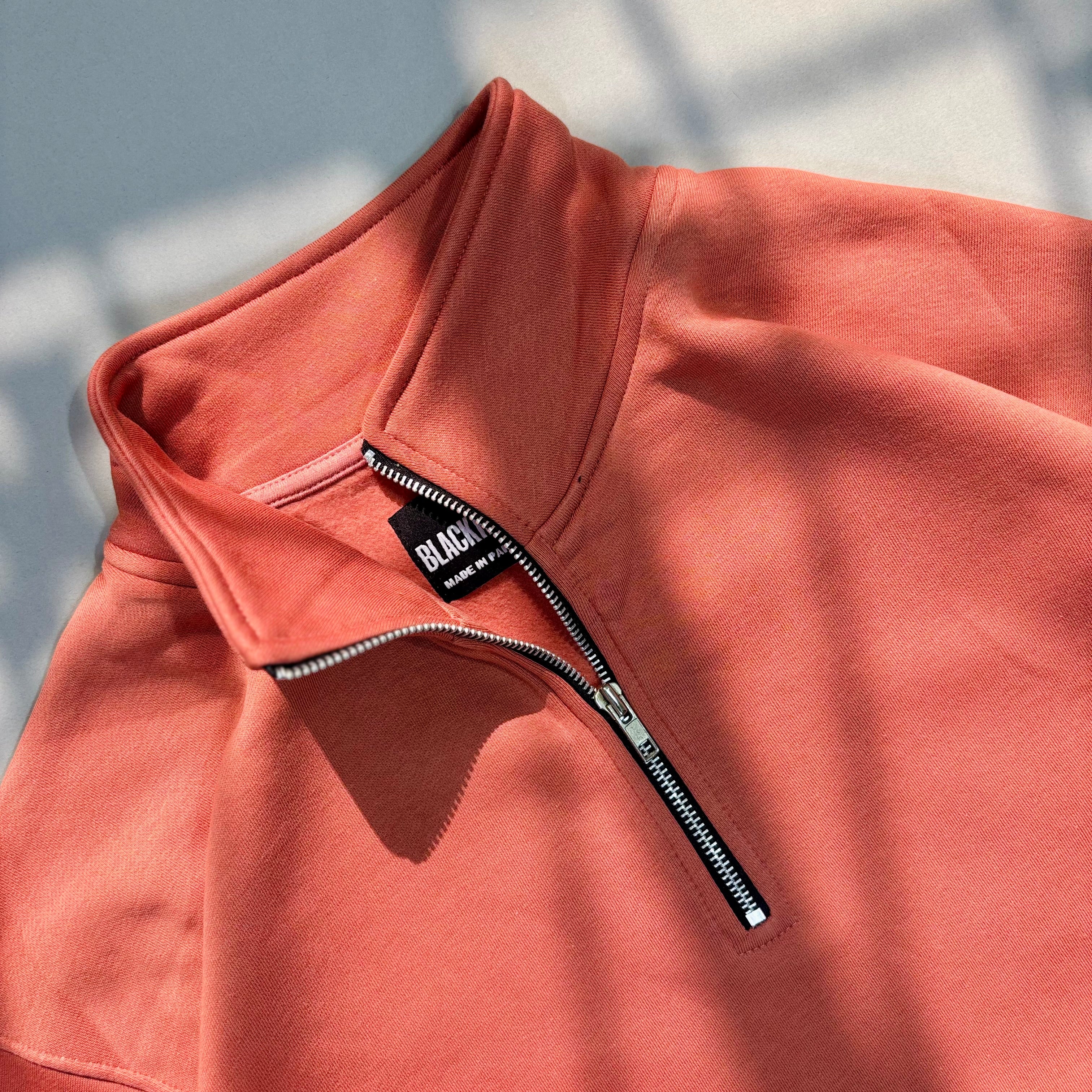 RUST PEACH QUARTER ZIPPER