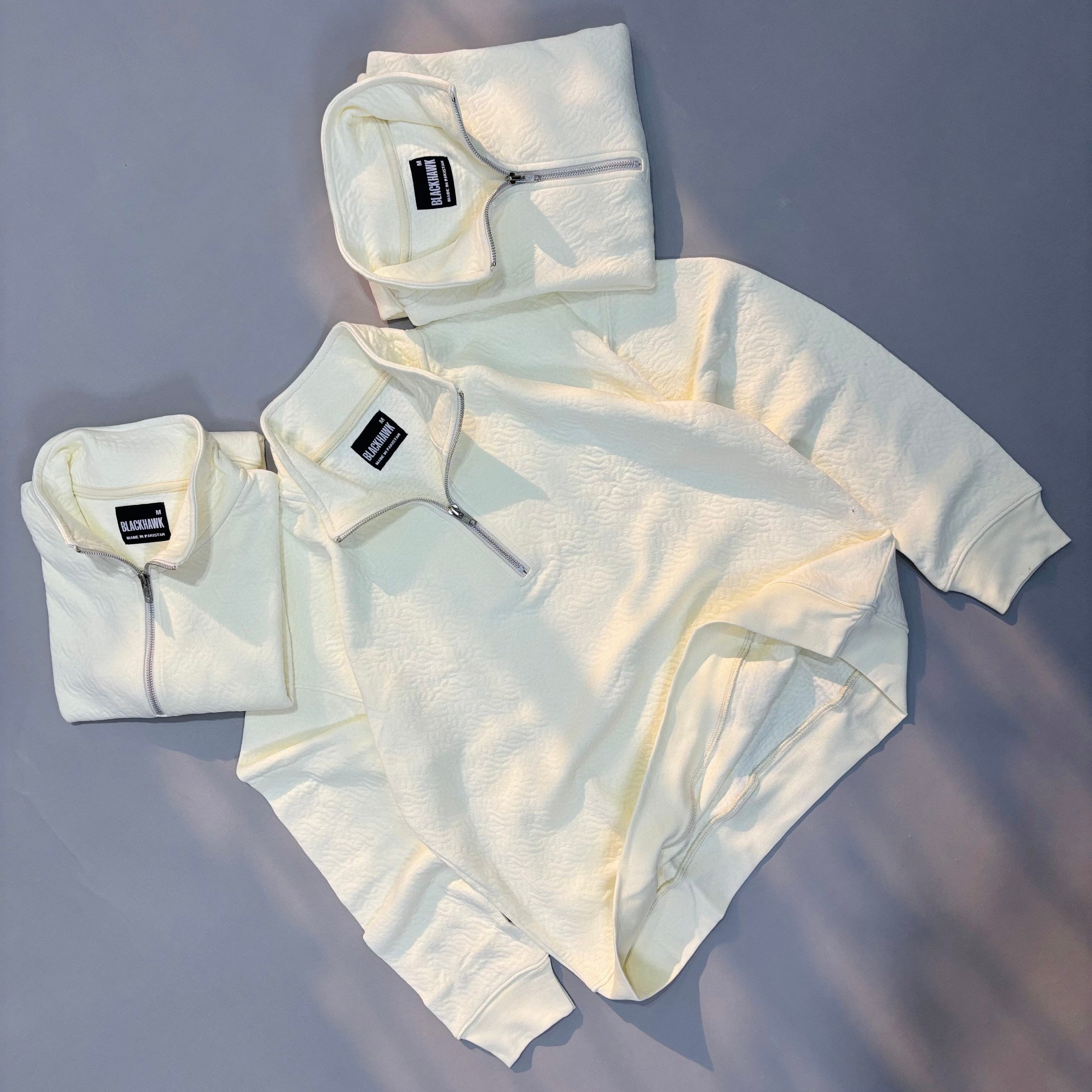 OFF WHITE QUARTER ZIPPER