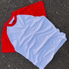 RED & WHITE HALF SLEEVE RAGLAN T-SHIRT