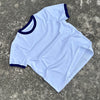 NAVY BLUE/WHITE RINGER T-SHIRT