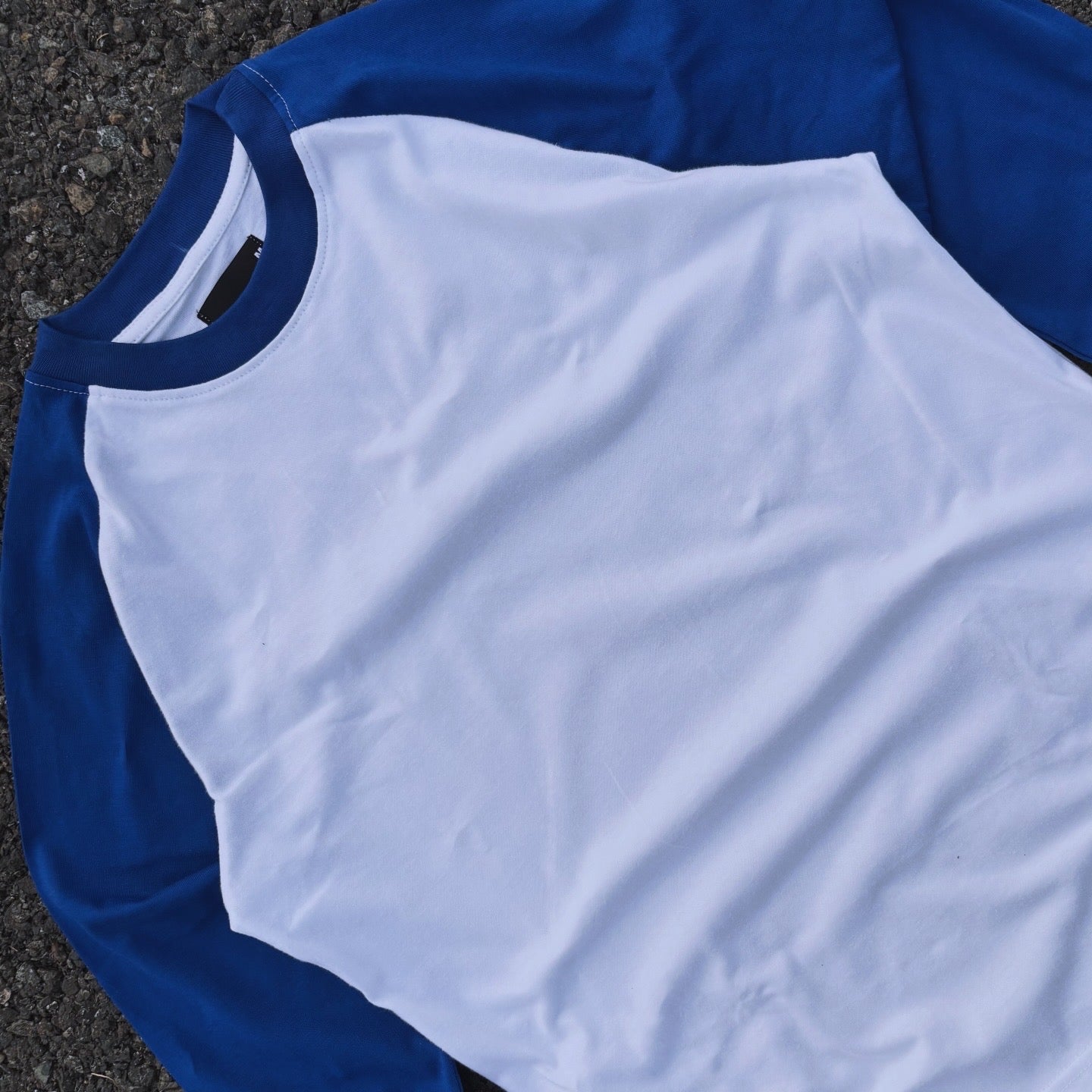 BLUE & WHITE RAGLAN FULL SLEEVE T-SHIRT