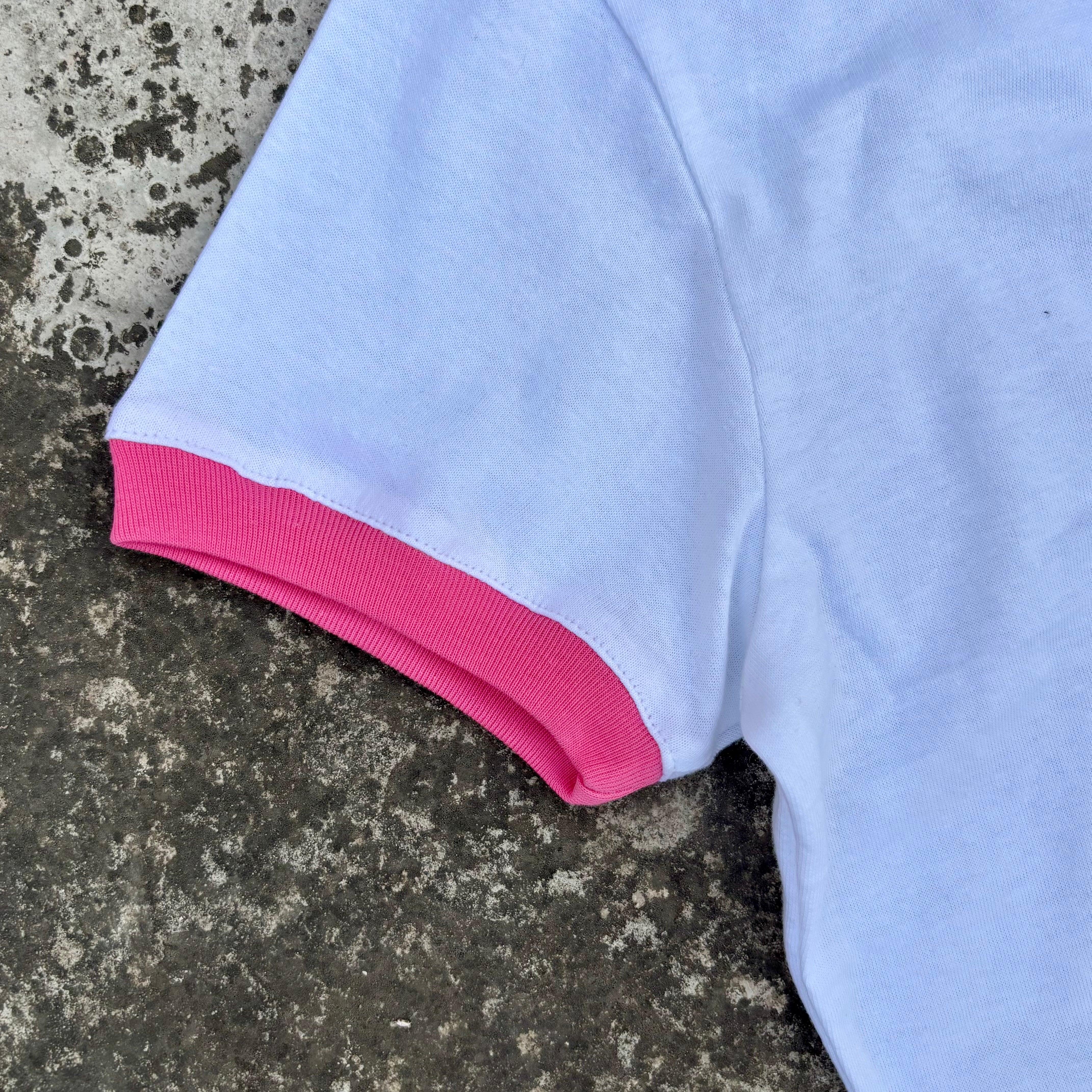 PINK/WHITE RINGER T-SHIRT