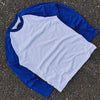 BLUE & WHITE RAGLAN FULL SLEEVE T-SHIRT