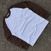 BROWN & WHITE RAGLAN FULL SLEEVE T-SHIRT